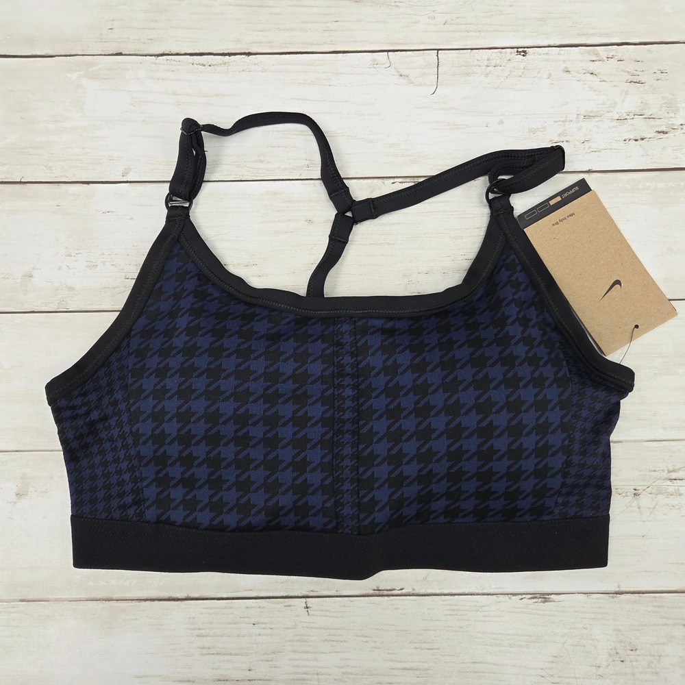 Sz Large Nike Women's Indy Icon Clash Sports Bra Light Support Blue DD1086-410